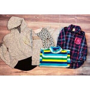 Girls Size 6 Fall Winter Shirt Bundle Lot Long Sleeve Top Blouse Clothes